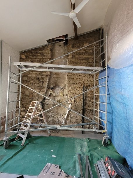 Mur avant travaux Pose placo